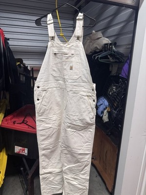 Carhartt U.S.A overalls ホワイトオーバーオール Brand New Carhartt Overalls White Unisex Womens Mens Large Painter