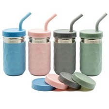 2-in-1 Drinking Cups for Kids, Durable Stainless Steel Tumbler for Smoothies,...