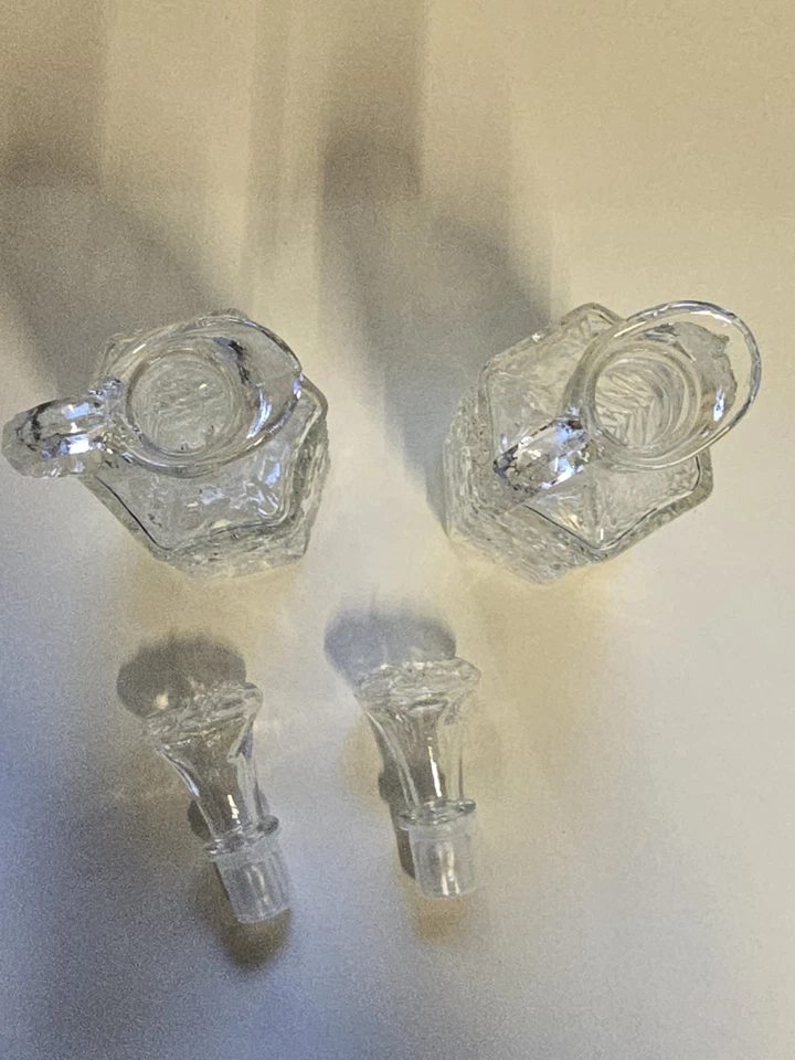 Juego de 2 cruetas de aceite y vinagre de cristal Anchor Hocking Wexford de colección Foto 4 de 4