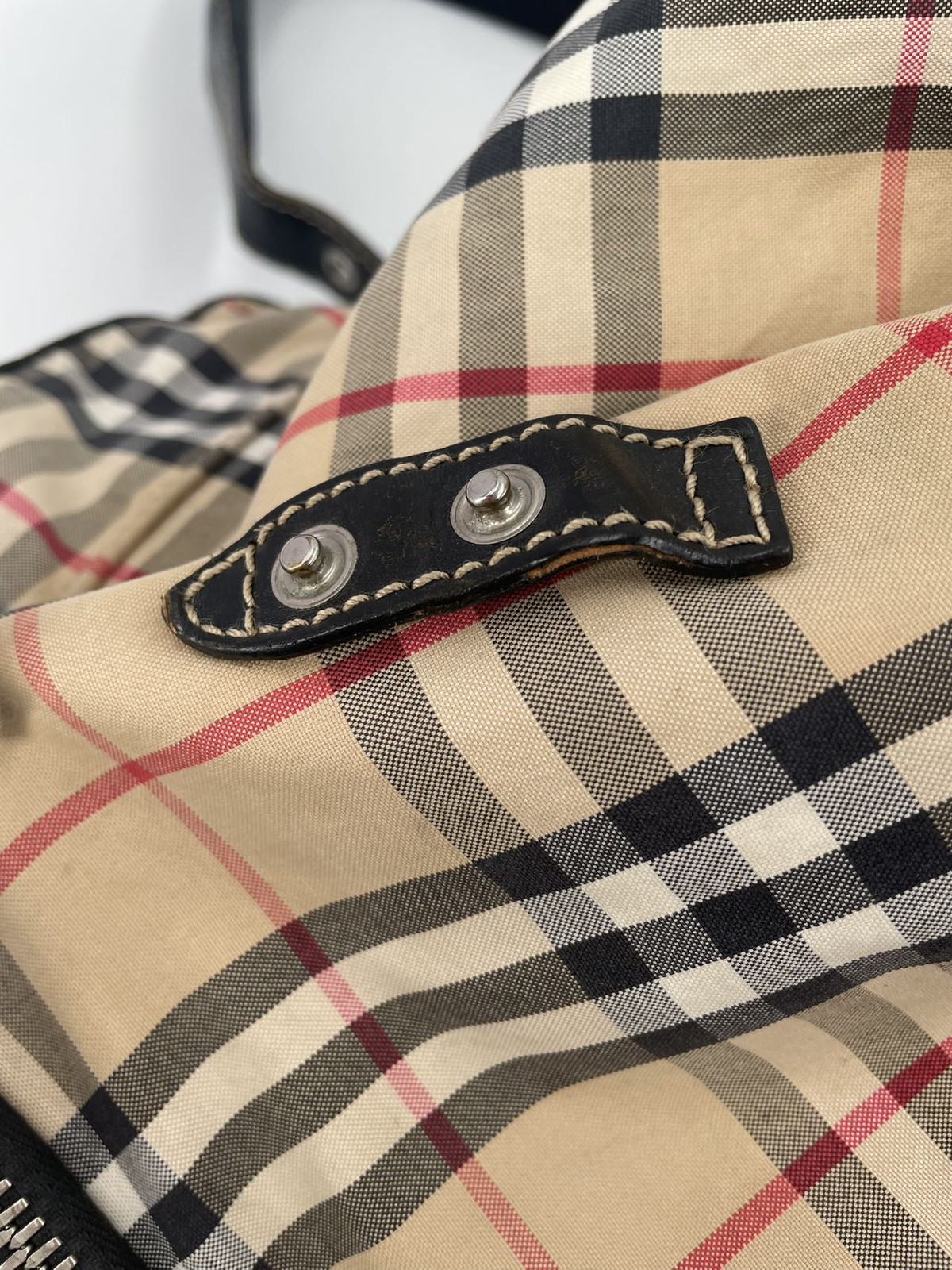 Burberry Large Checkered Canvas Backpack Authentic - image 23