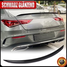 Glanz Schwarz Heckspoiler Spoilerlippe Heckflügel Für Benz C118 CLA250 CLA45 20+