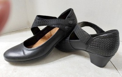 Cobb Hill by ROCKPORT Kailyn Womens BLACK Leather Mary Jane Shoes Sz 9.5 M