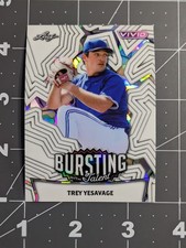 2025 Leaf Vivid | #TB-53 Trey Yesavage Bursting with Talent White Crystal */1
