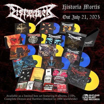DISMEMBER Historia Mortis COLORED vinyl lp box /1000 entombed grave NEW&SEALED