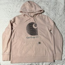 Carhartt Hoodie Women's Size M Rain Defender Midweight Pullover Logo Graphic