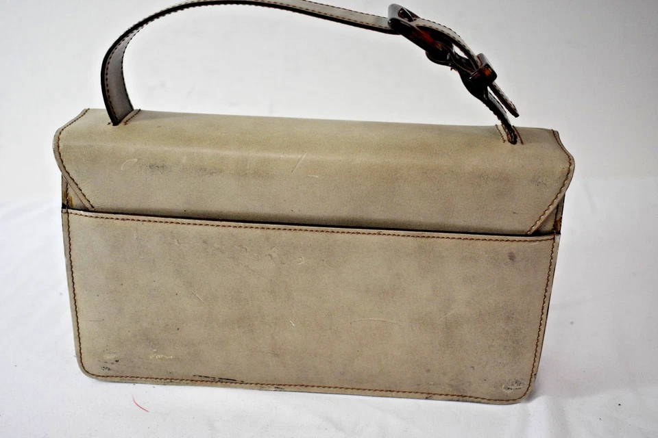 Vintage Prada Brown Leather Shoulder Bag On Sale mn - Image 4 of 4