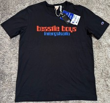 E139 NWT Champion X Beastie Boys Inter Galactic 25 Year Black T Tee Shirt Mens M