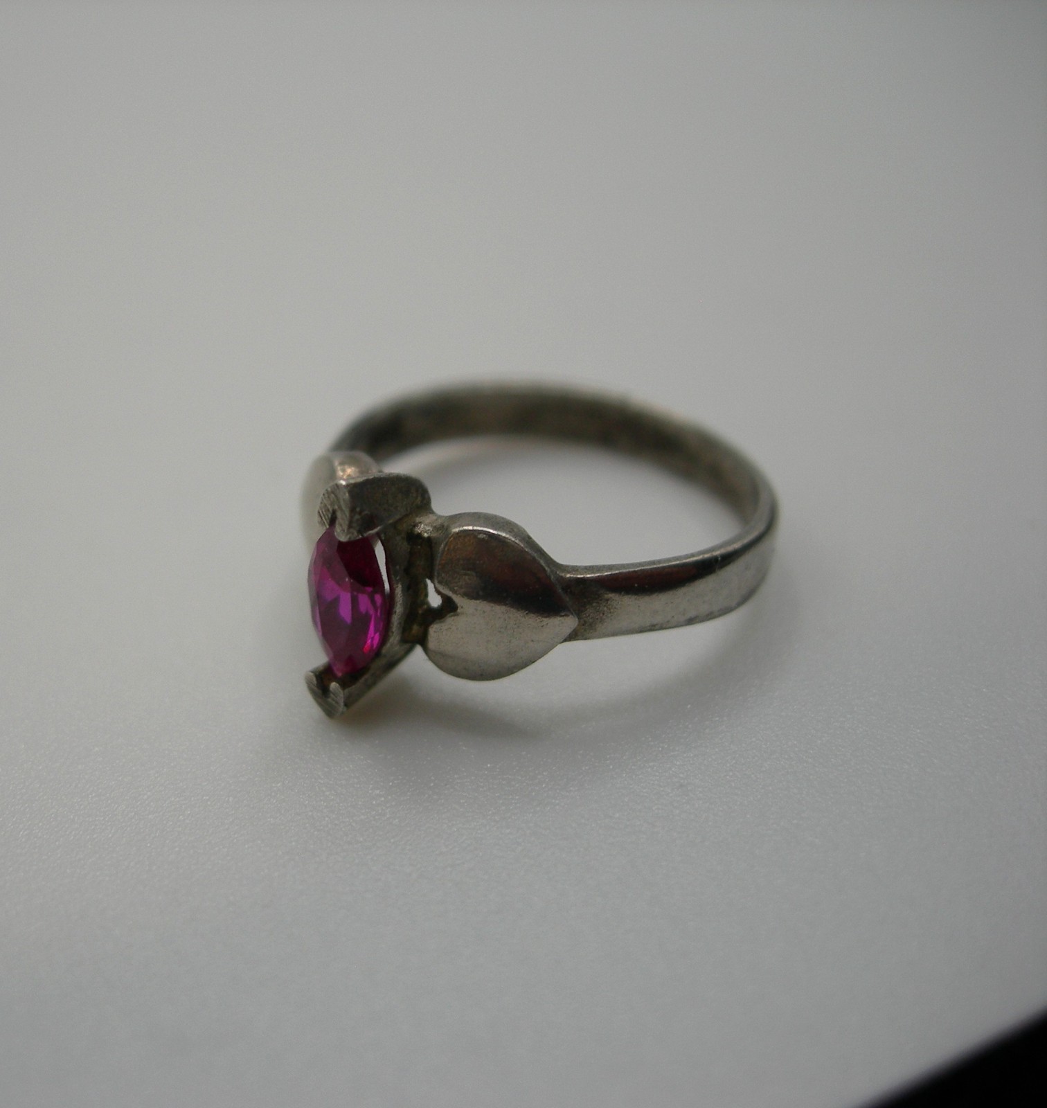 925 STERLING SILVER RING PINK RED RUBY  GEMSTONE … - image 2