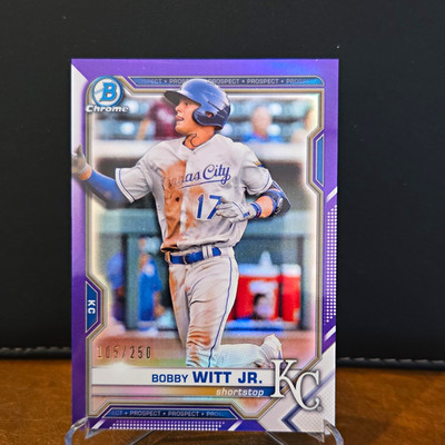 2021 Bowman - Chrome Prospects Bobby Witt Jr. #BCP-1 Purple Refractor /250 (RC)