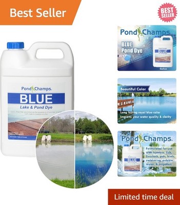 Enhance Your Pond's Beauty with Royal Blue Lake Dye - 1 Gallon, Non-toxic & Safe