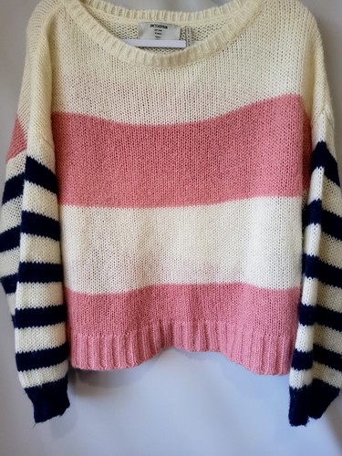 One Teaspoon Heather Striped Knit Jumper Size Small Oversized - Picture 2 of 7