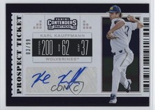 2019 Panini Contenders Draft Picks Prospect Ticket 3/99 Karl Kauffmann Auto zi1