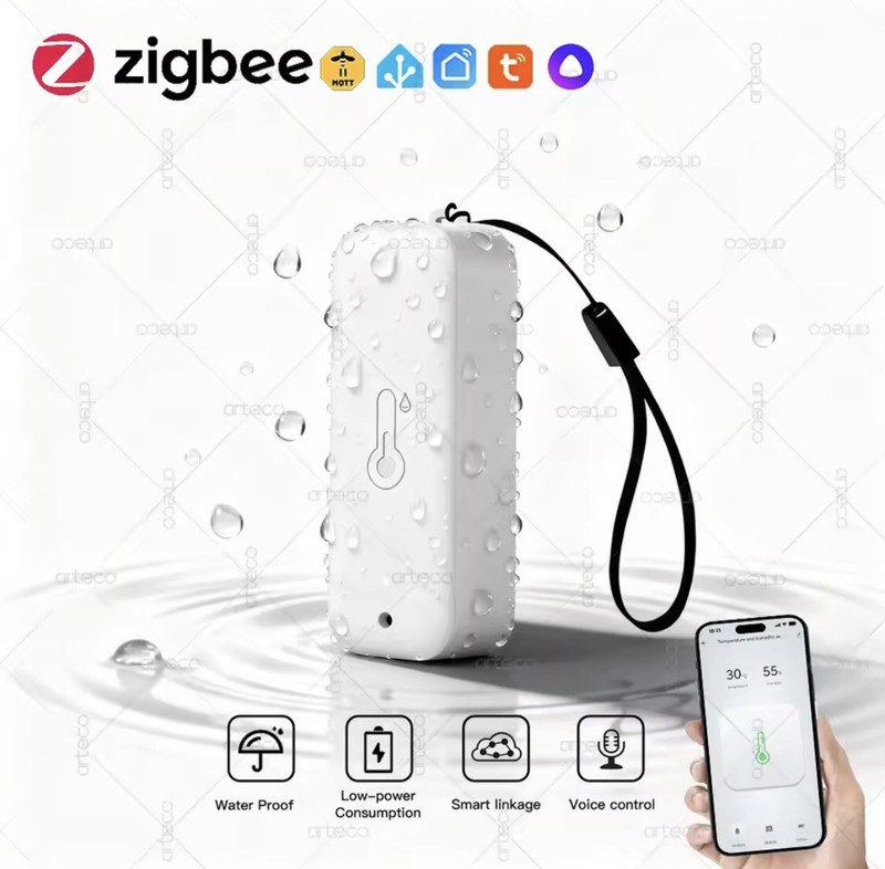 ZigBee 3.0 Outdoor/Waterproof Temperature & Humidity Sensor (Zigbee2MQTT, HA)