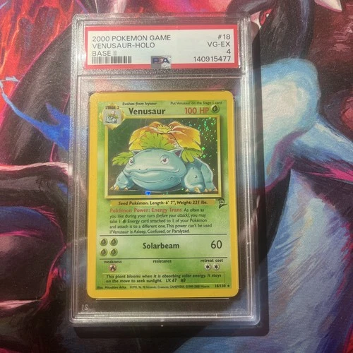 Pokémon TCG Venusaur Base Set 2 Holo Unlimited Rare PSA 4 1999 Pokemon Card