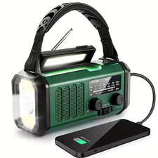 Notfallradio 10000mAh Solar Kurbelradio AM/FM NOAA Wetterradio LED Lampe SOS