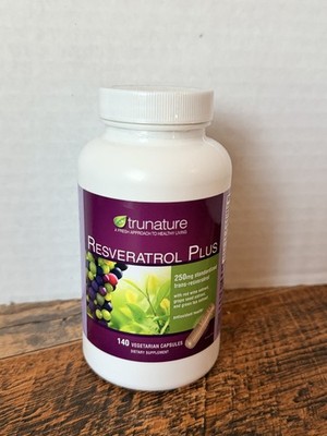 Trunature Resveratrol Plus, 140 Veg Caps Antioxidant Health Support EXP 11/27 ~