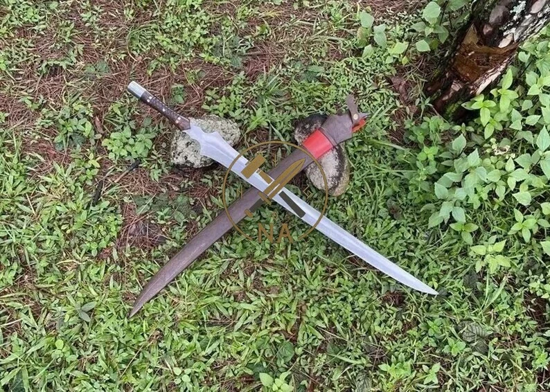 Custom Handmade Carbon Steel Display Blade | Viking-Inspired Gift for Him - Image 4 of 4