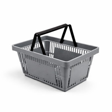 21 Litre Heavy Duty Retail Shopping Basket with Foldable Handles