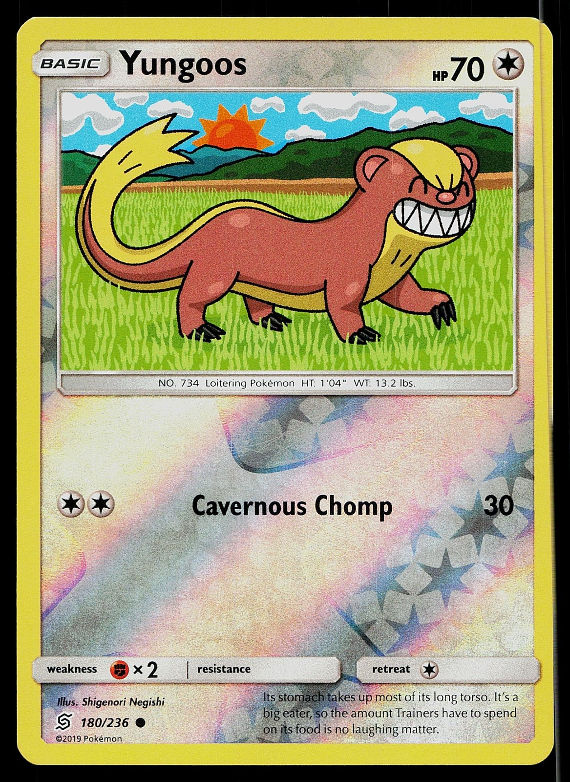 Pokemon Card Unified Minds Yungoos 180/236 Common Reverse Holo