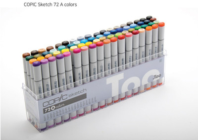 Copic Sketch Marker 72 Color Set Artist Markers A,B,C,D,E Type Genuine
