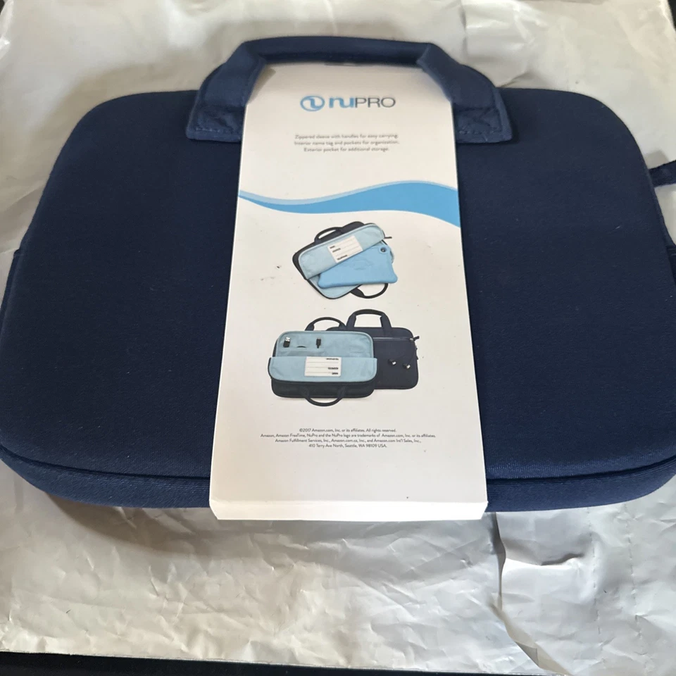 NuPro Zipper Sleeve Tote for Fire Kids Edition Tablets Blue 7" or 8" Displays - Image 4 of 4