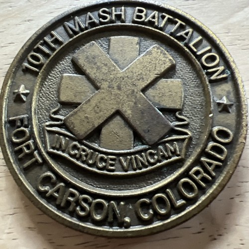 Vintage 10th Mash Battalion Fort Carson Colorado Military challenge coin RARE - Picture 2 of 12