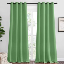 NICETOWN Froest Green Blackout Curtains 55"W x 96"L Pack of 2 , Forest