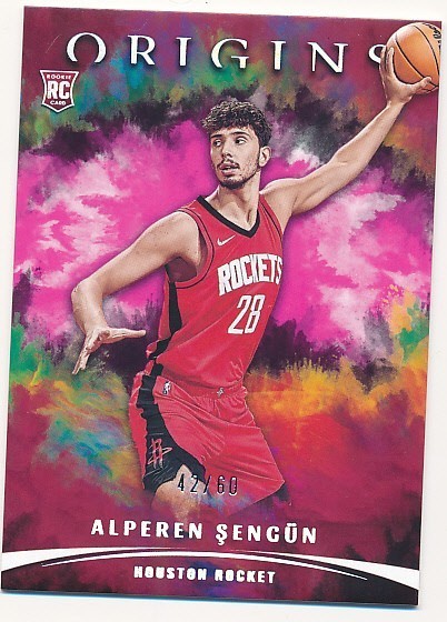 ALPEREN SENGUN 2021-22 PANINI ORIGINS PINK #66 SP RC ROCKETS #42/60 MINT