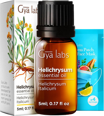 100% Pure Helichrysum Essential Oil - 0.17 Fl Oz - Helichrysum Oil for Hair, Ski