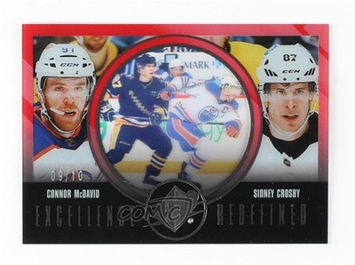 2024-25 SPx Excellence Redefined Red 9/10 Connor McDavid Sidney Crosby #EX-6 8nl