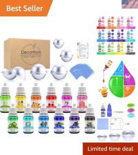 Bath Bomb Mold Set with 12 Skin-Safe Colorants  Shrink Wrap Bags for Crafts