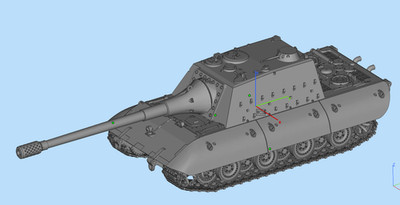 3D Printing D-series E-100 tank destroyer Tank Unpainted Model Kit
