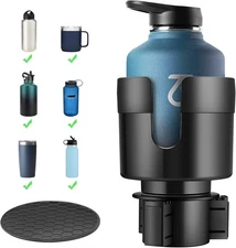 Car Cup Holder Expander, Extender for with Adjustable black 