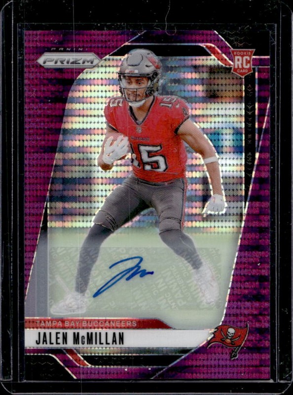2024 Panini Prizm Jalen McMillan Auto RC Purple Pulsar Rookie #338 Buccaneers
