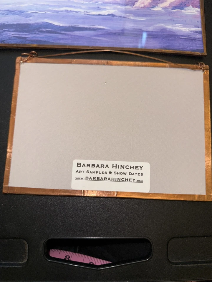 Barbara Hinchey ( 1949 - 2022) 水彩印花 海洋 带框 铜 4.5 - 5 英寸 — 第 3/4 张图片