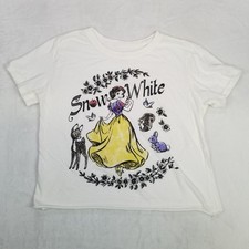 Disney Princess Women's White Snow White Graphic T-Shirt Size Medium Casual