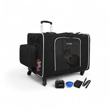 Extra Large Pet Carrier with Wheels 24"x17"x17"