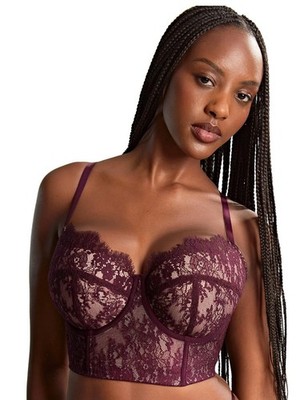 Panache Carmen Spitzen Bustier BH Bügel Spitze Stütz BH 10981 Maulbeere