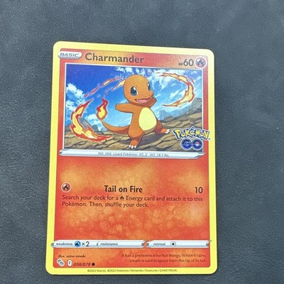 Pokemon TCG Charmander 008/078 Pokemon GO 2022 Common Regular 60 HP Basic