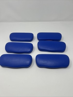 6 NEW Bright Blue Hardshell Eyeglass Sunglass Case