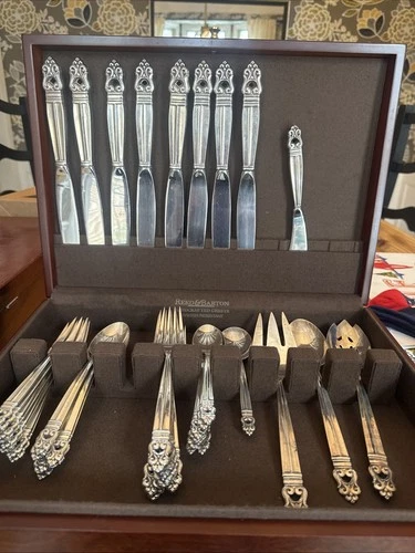 Royal Danish by International Sterling Silver Flatware Set Place Setting. 8pcs