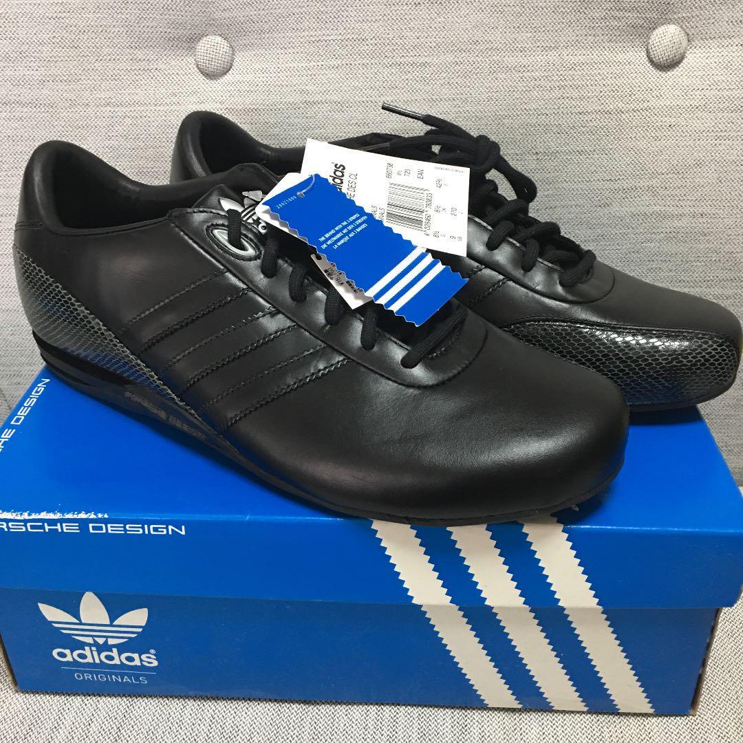 アディダス 黒 ブラック ポルシェ PORSCHE スニーカー 27cm Porsche Design x adidas Black Sneakers US9 - New in Box