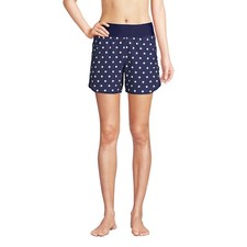 NWT Lands' End Womens 5" Elastic Waist Board Shorts w/Liner Size 4 60 Z072