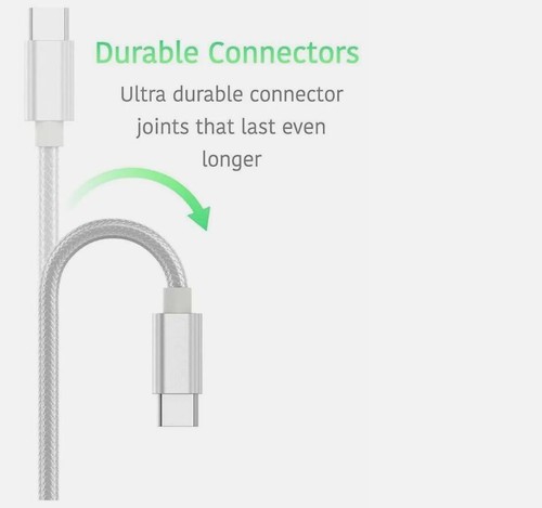 Heavy Duty METAL Braided TYPE-C USB Cable For Samsung Galaxy S23 S22 S21 S20 S10 - Picture 4 of 15