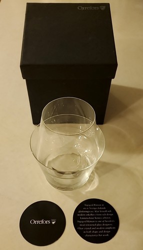 Orrefors Crystal Whiskey and Water Undercover Series Glasses RARE NEW in Box!! - Picture 4 of 12