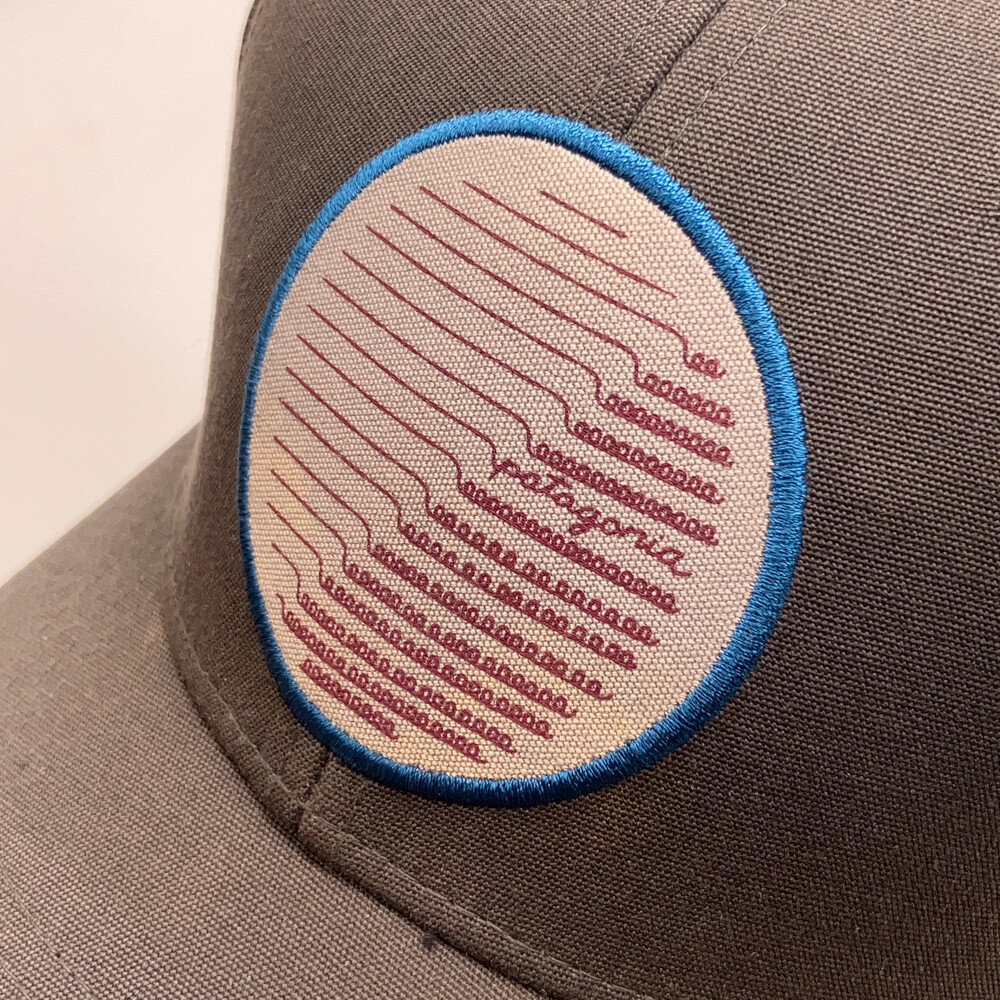 Patagonia Circle Patch waves cursive trucker snap… - image 2
