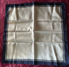 vintage Trevira Scarf made in Italy White with stripes 20 x 20       c6