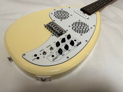 VOX APACHE-1 Teardrop Type Travel Guitar Vintage White Built-in