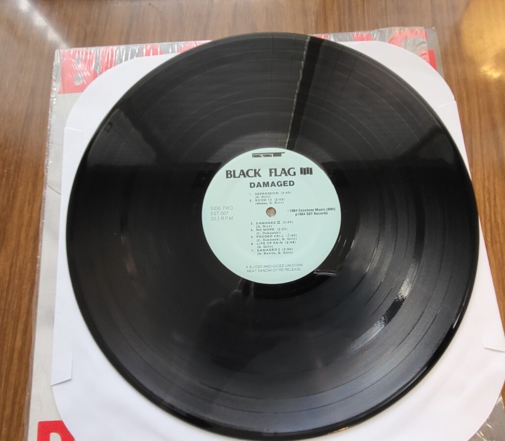 Black Flag - Damaged Vinyl LP Record Reissue (SST, 1984) EX