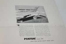 VINTAGE 1956 PONTIAC DEALER ADVERTISEMENT ANNOUNCEMENT 